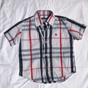 Kids Burberry short sleeve button down